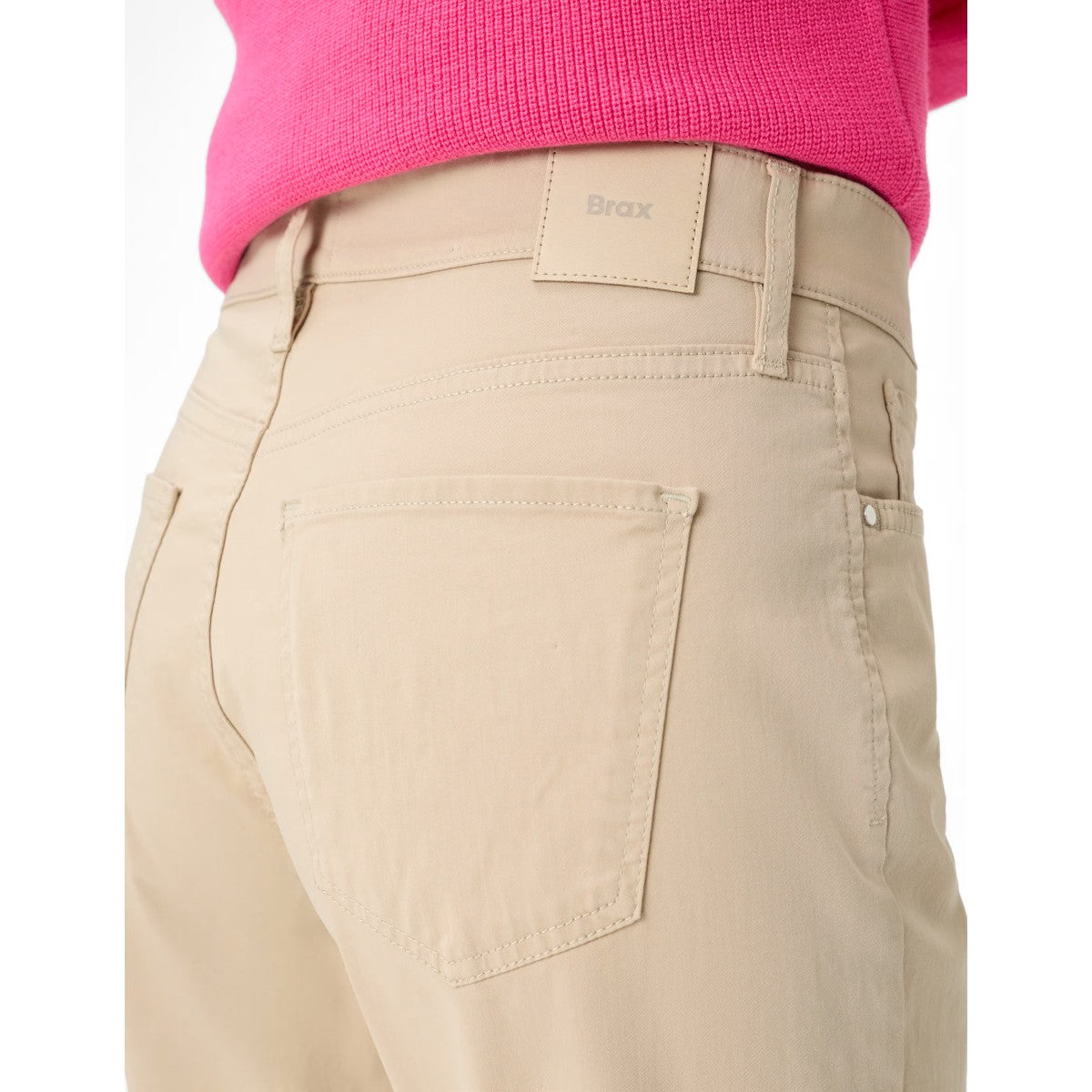 Brax Madison S Five Pocket Straight Leg Trousers In Almond 09-1452