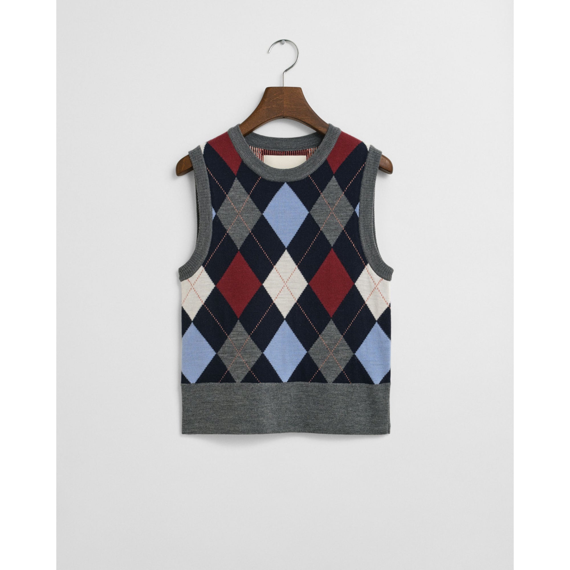 GANT Argyle C-Neck Vest Charcoal Melange 4805350