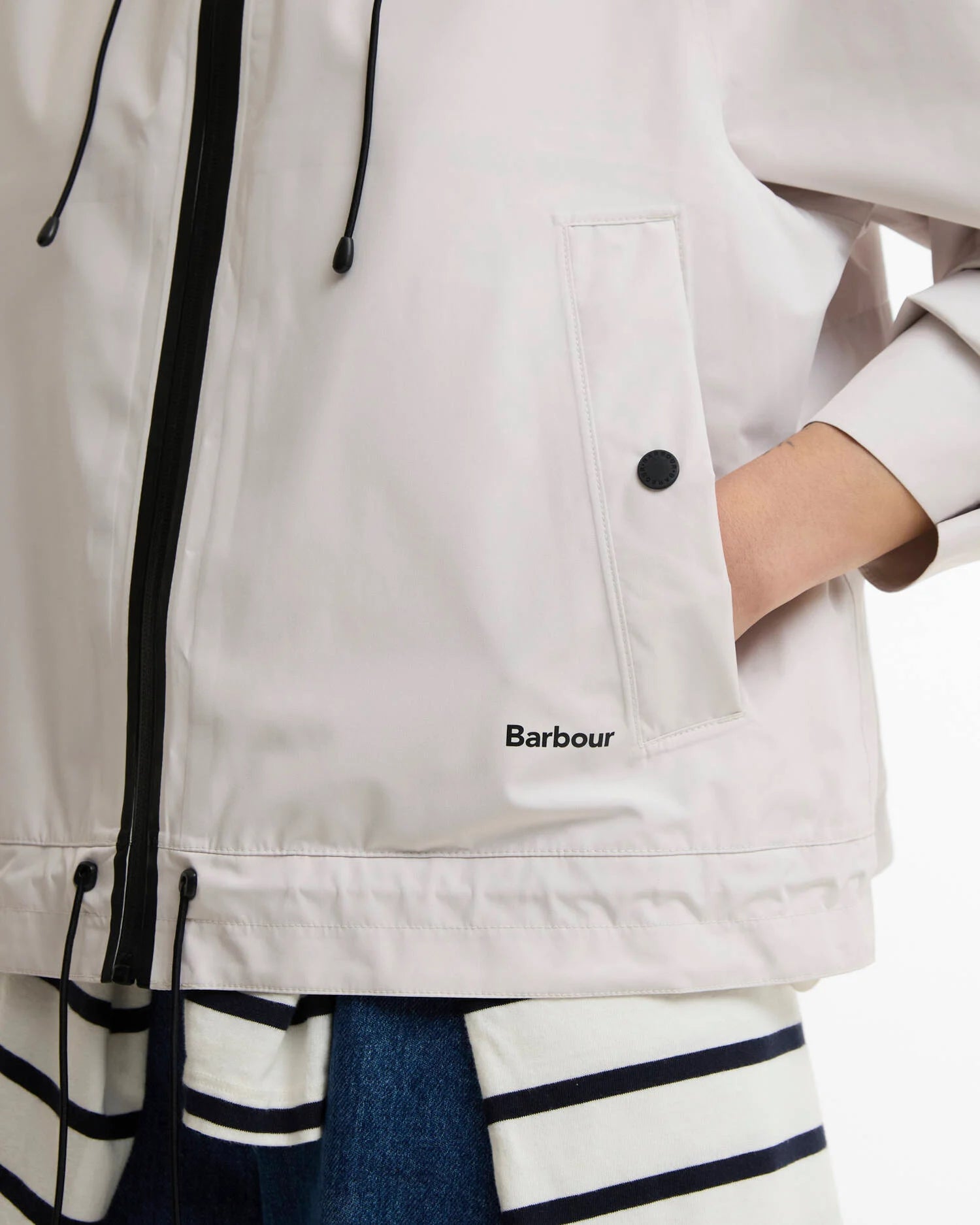 Barbour Thorpe Waterproof Jacket In Lilac Ash