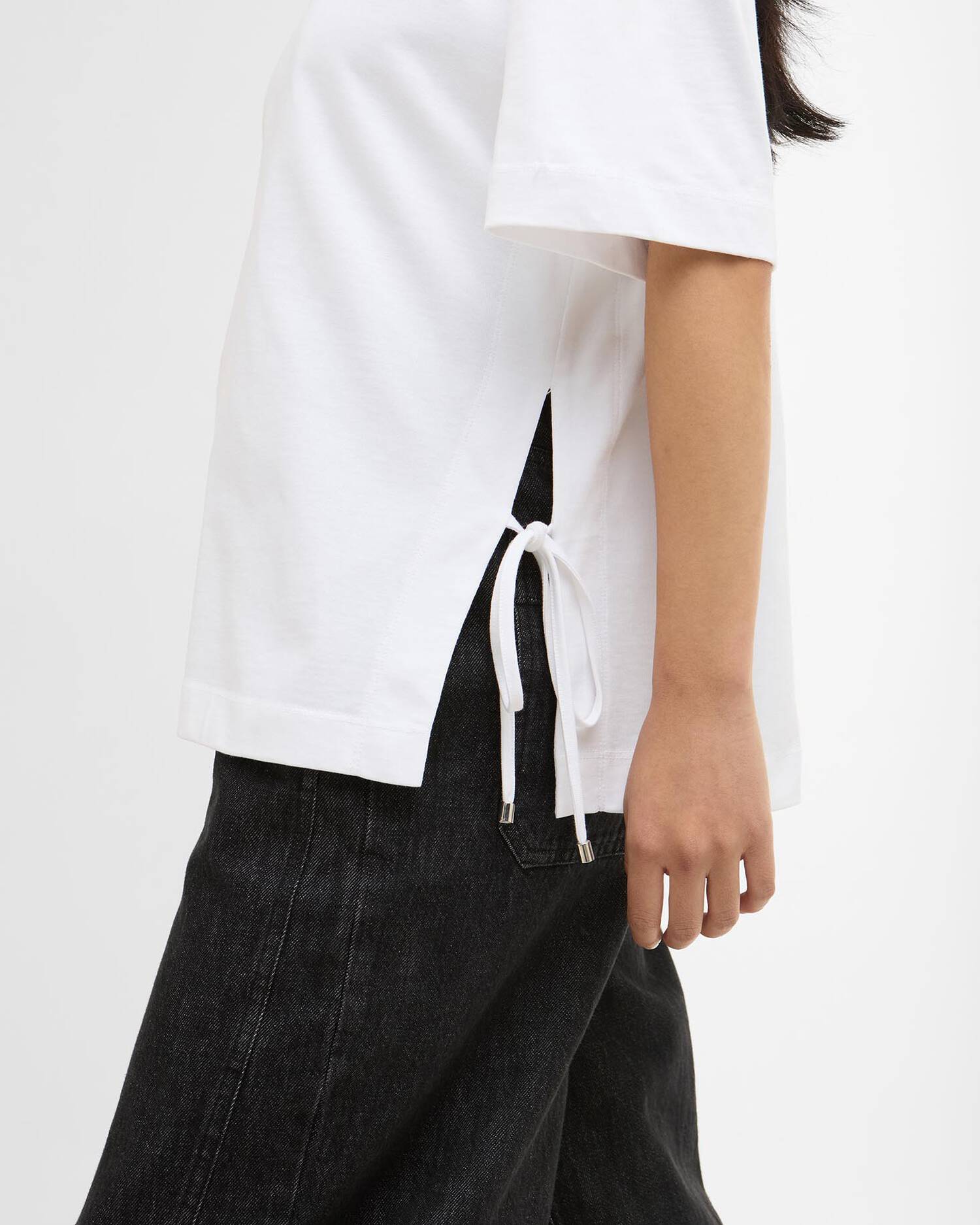 Barbour Marron Cotton Top In White