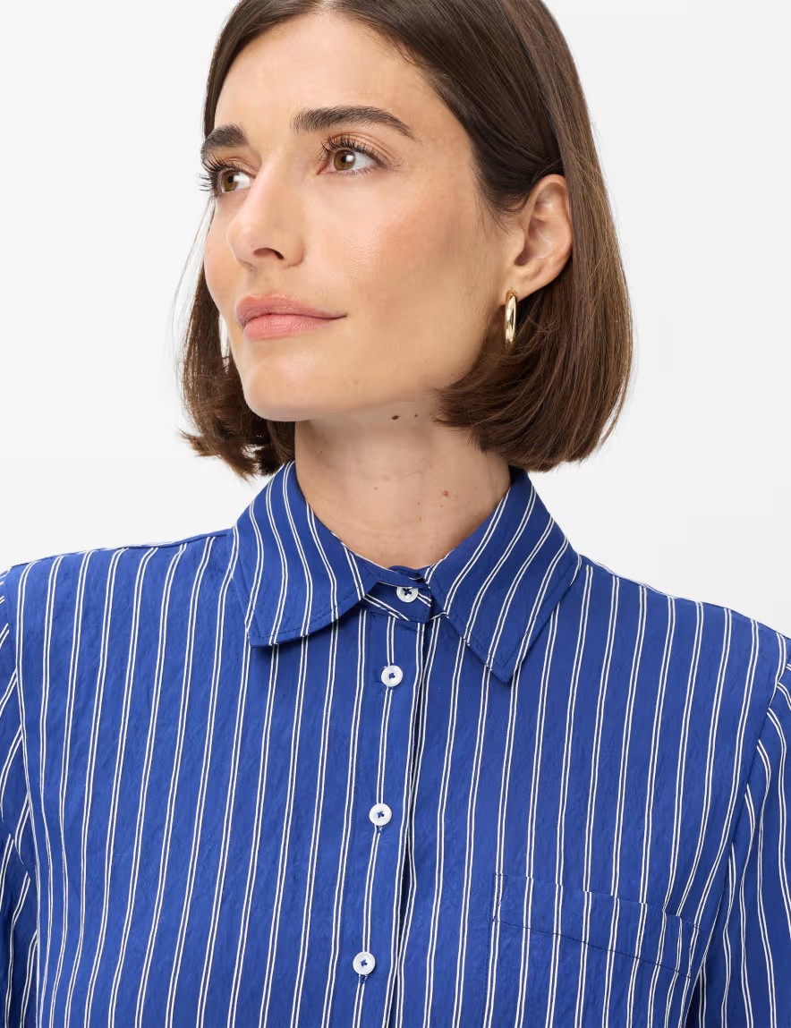 Brax Vica Shirt  In Dark Blue 94-0077