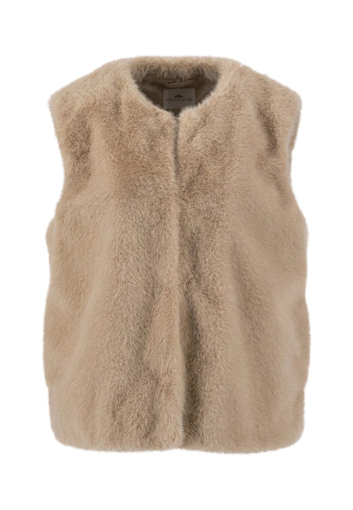 Fynch-Hatton Faux Fur Vest In Neutral Tan 26105920