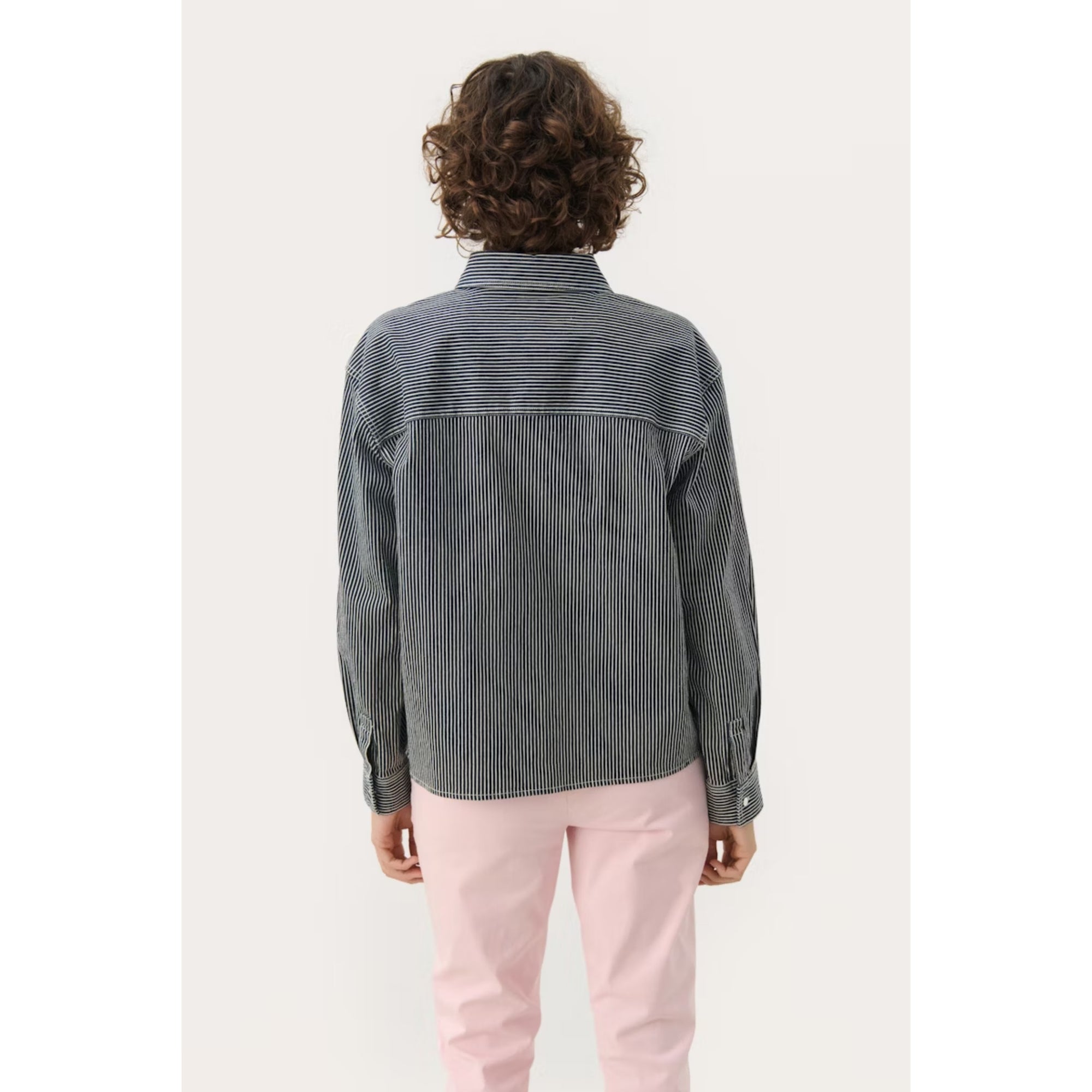 Part Two NoomiPW Shirt in After Midnight Stripe Denim 9395