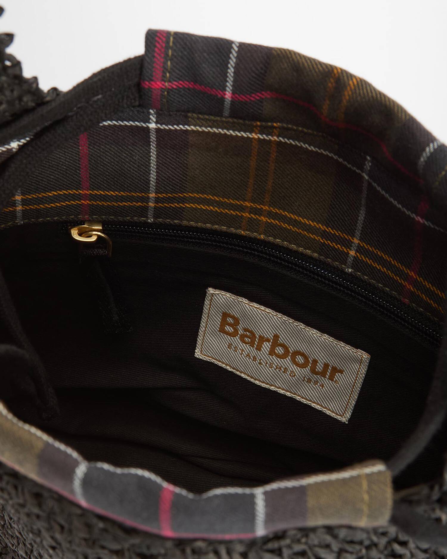 Barbour Lily Woven Tote Bag In Black