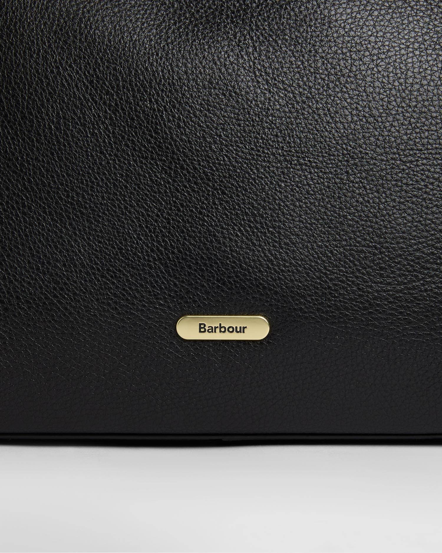 Barbour Alder Large Leather Tote Bag In Black LBA0548BK111