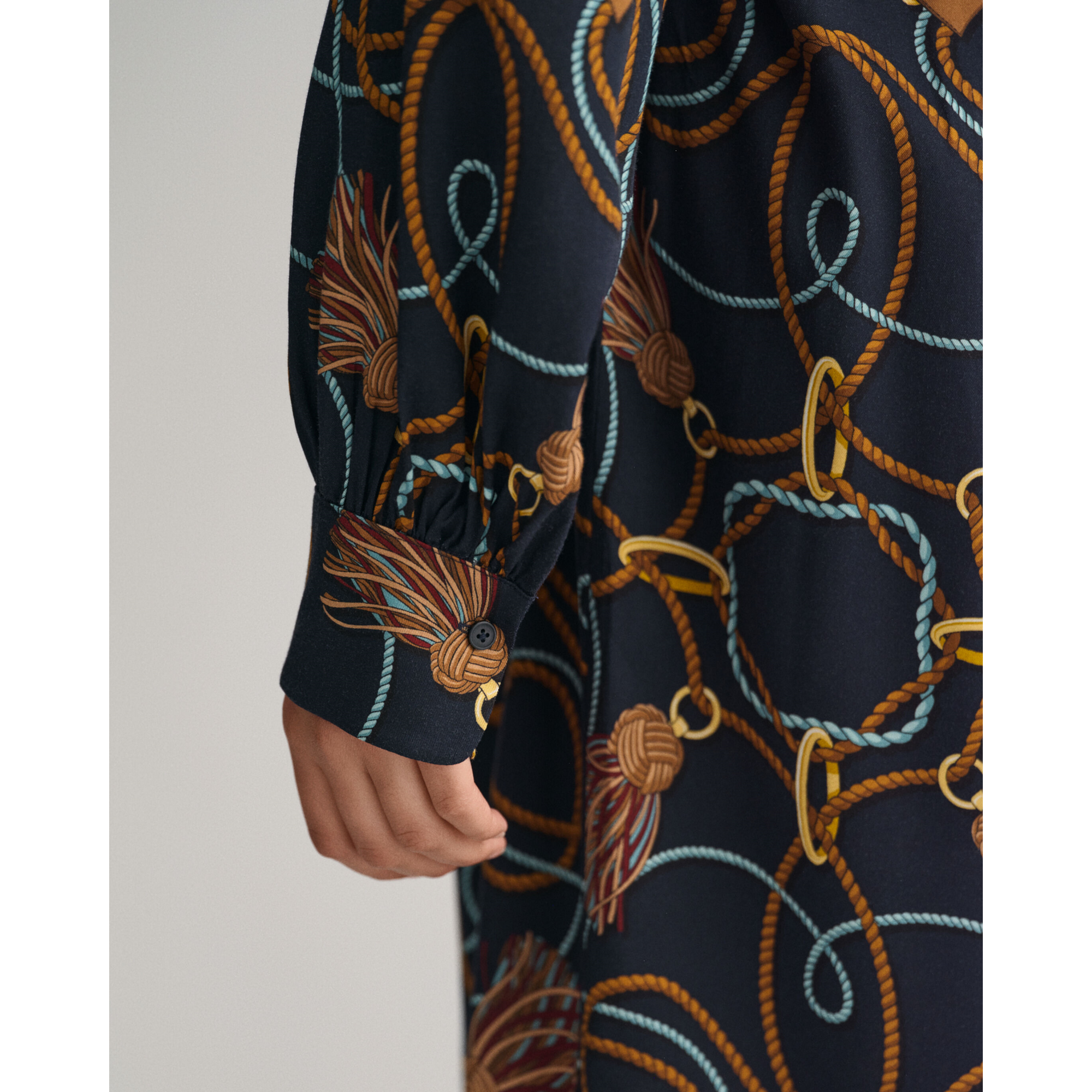 GANT Rope Print Shirt Dress 3257 Evening Blue
