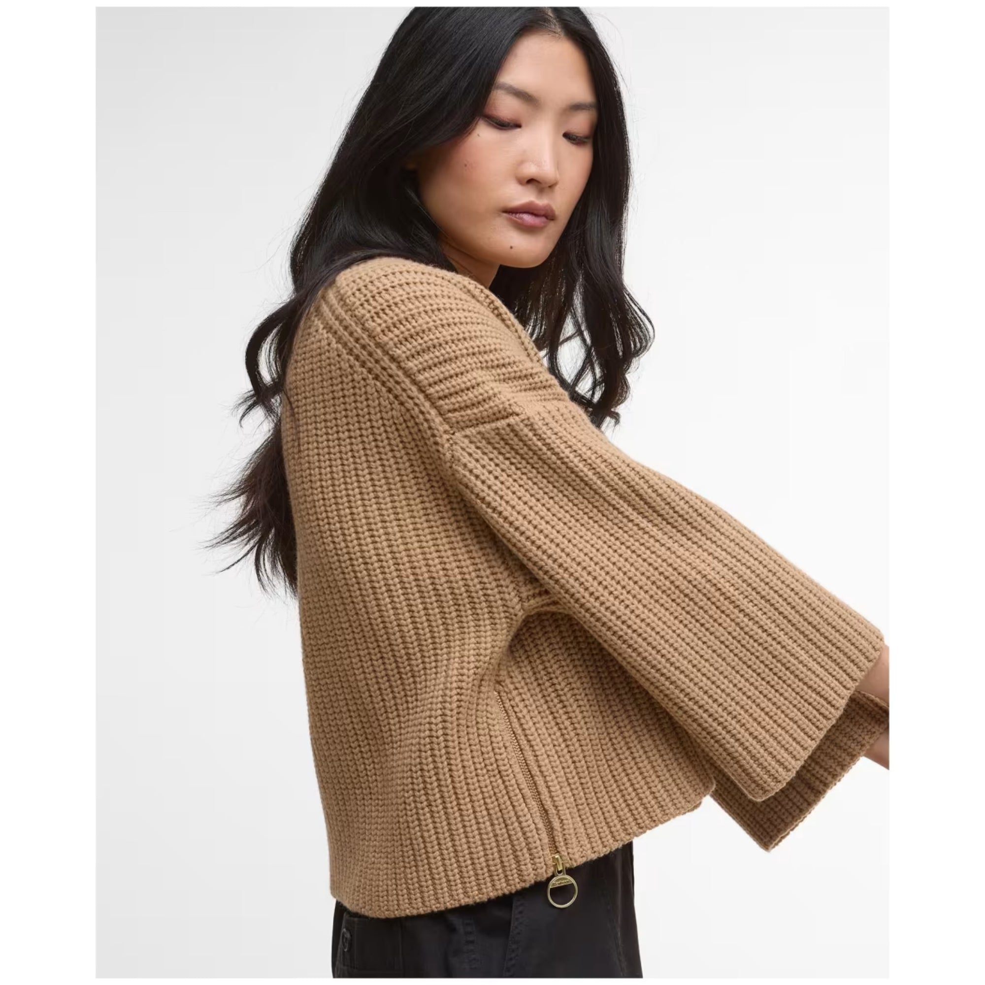 Barbour Lilian Knitted Jumper Military Brown LKN1703BE31