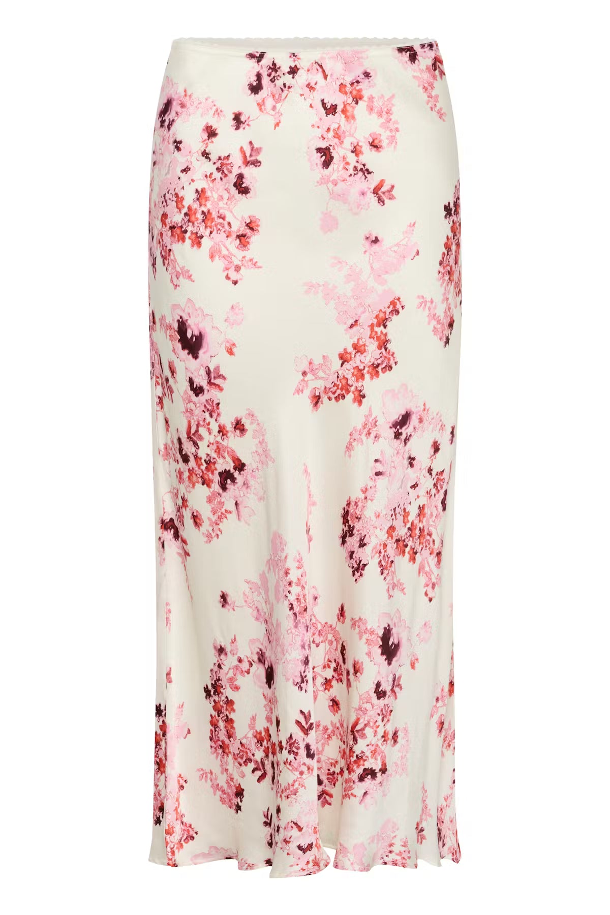 Part Two Laurina Midi Skirt In Pink Shadow Flower Print