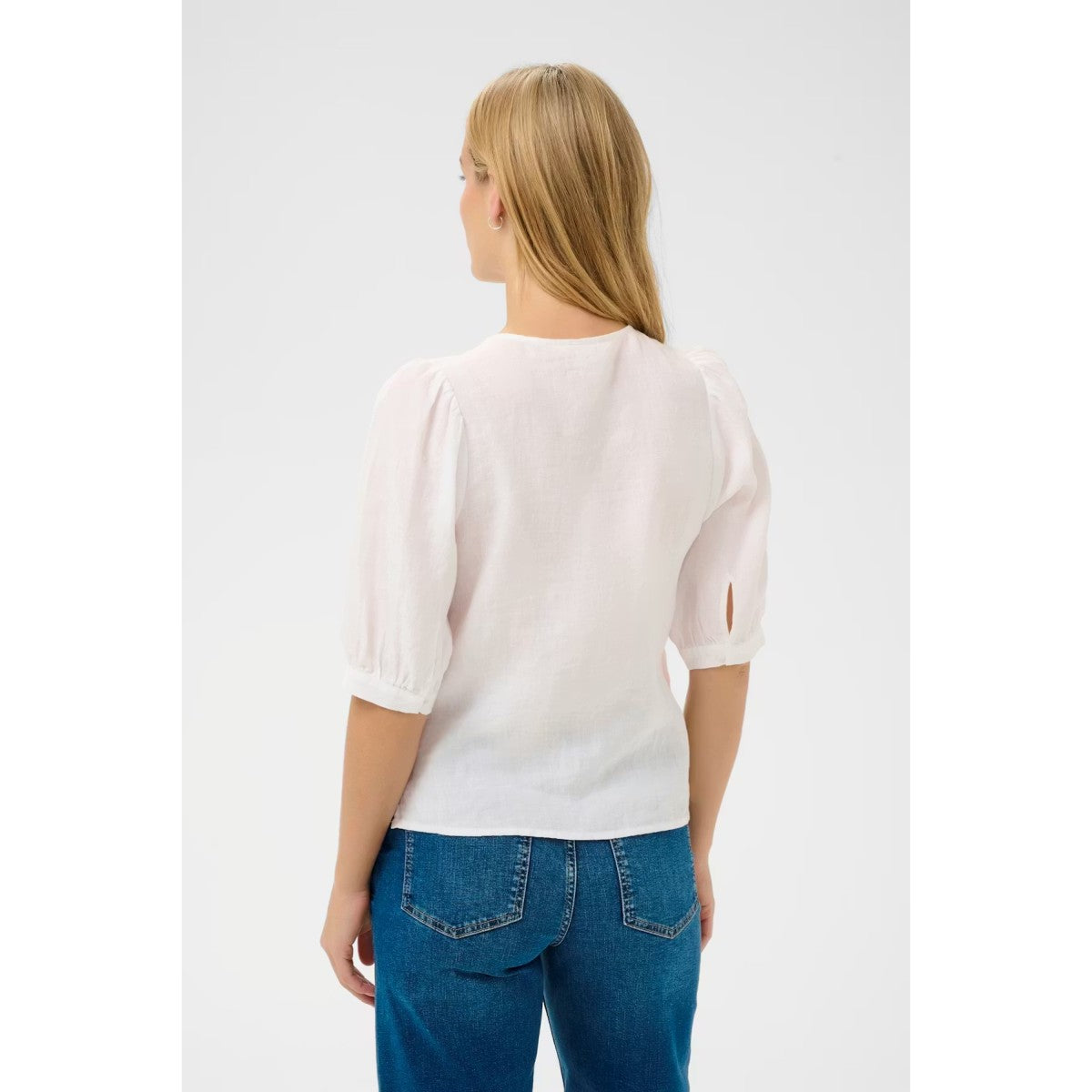 Part Two Azra Linen Blouse In Bright White
