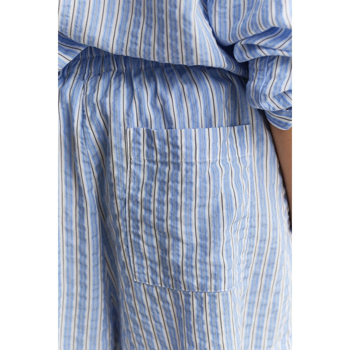GANT Striped Seersucker Shorts In Palace Blue