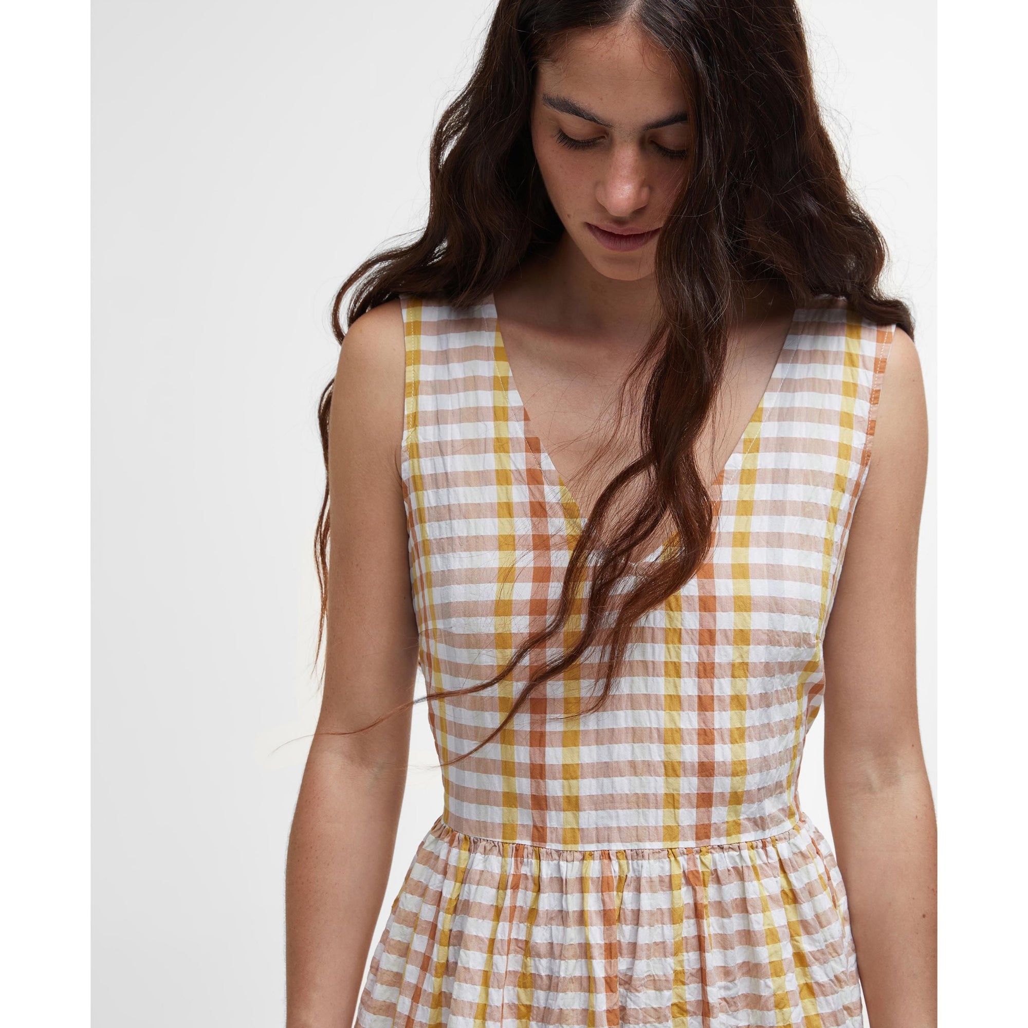 Barbour Penelope Midi Dress in Multi Gingham LDR0907MI11