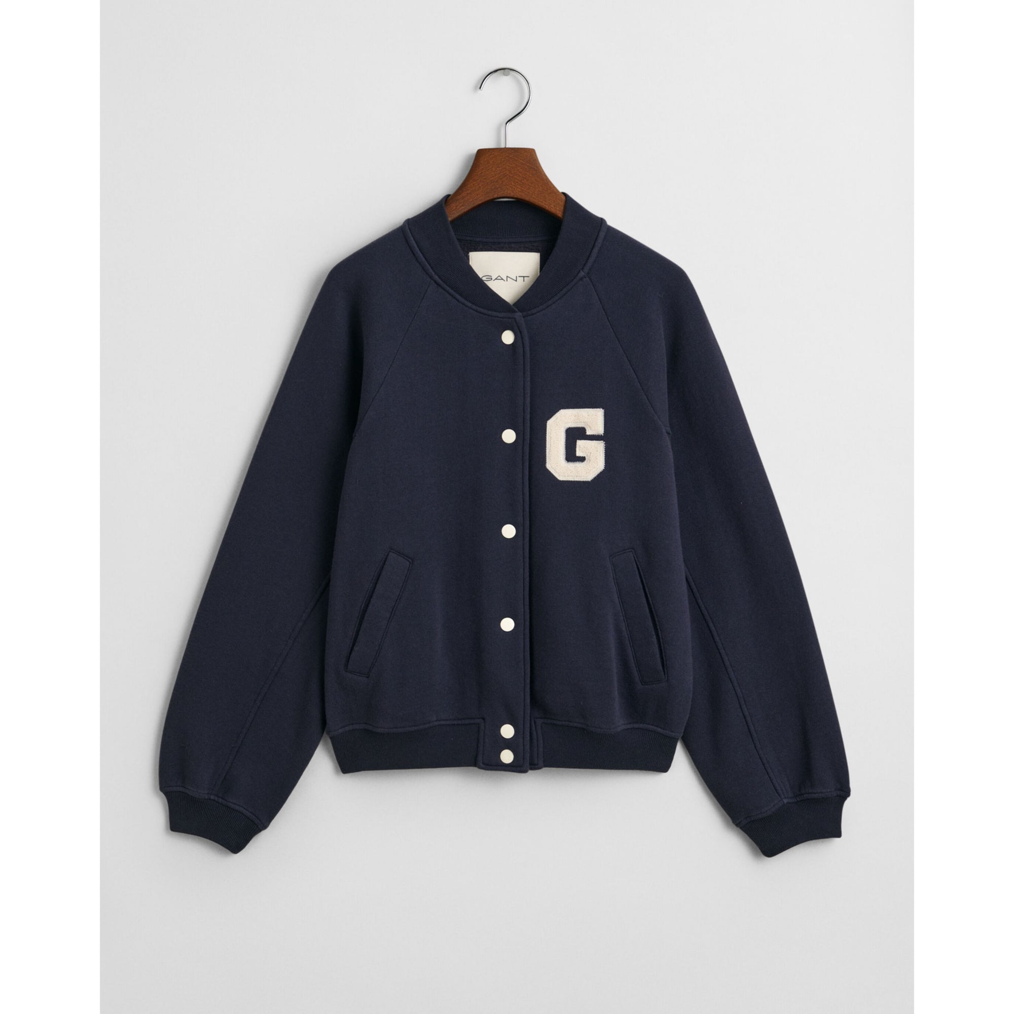 GANT G Badge Jersey Varsity Jacket Evening Blue 4201237