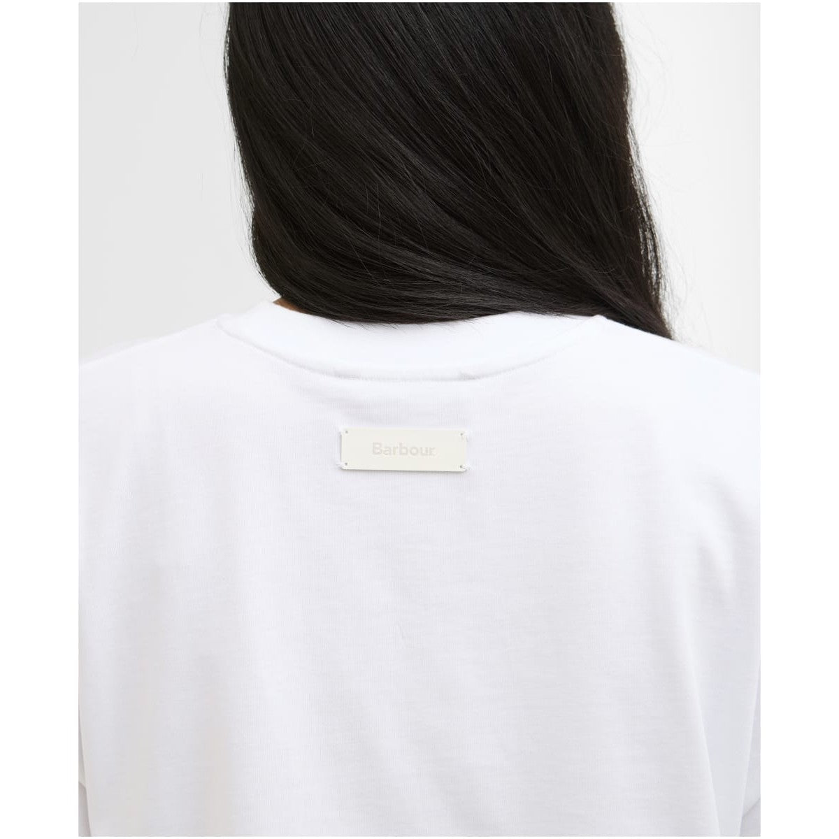 Barbour Marron Cotton Top In White