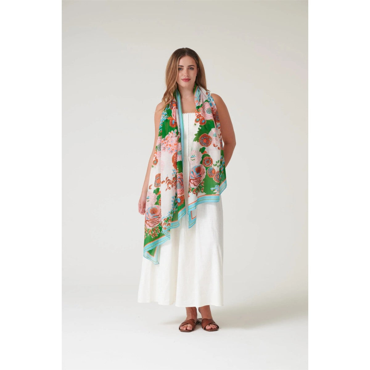 One Hundred Stars Kitsch Bouquet Green Scarf