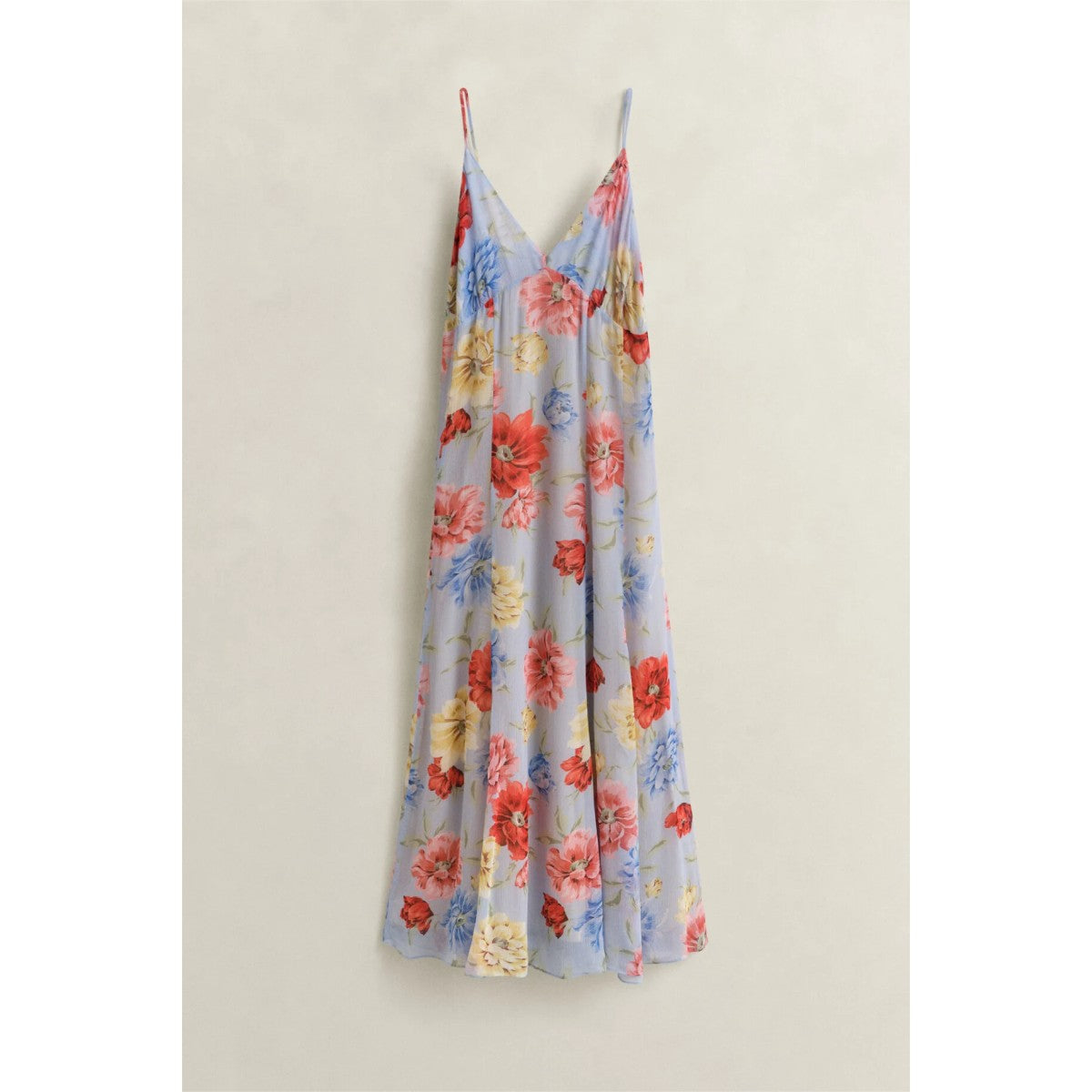 GANT Floral Strap Dress In Light Blue