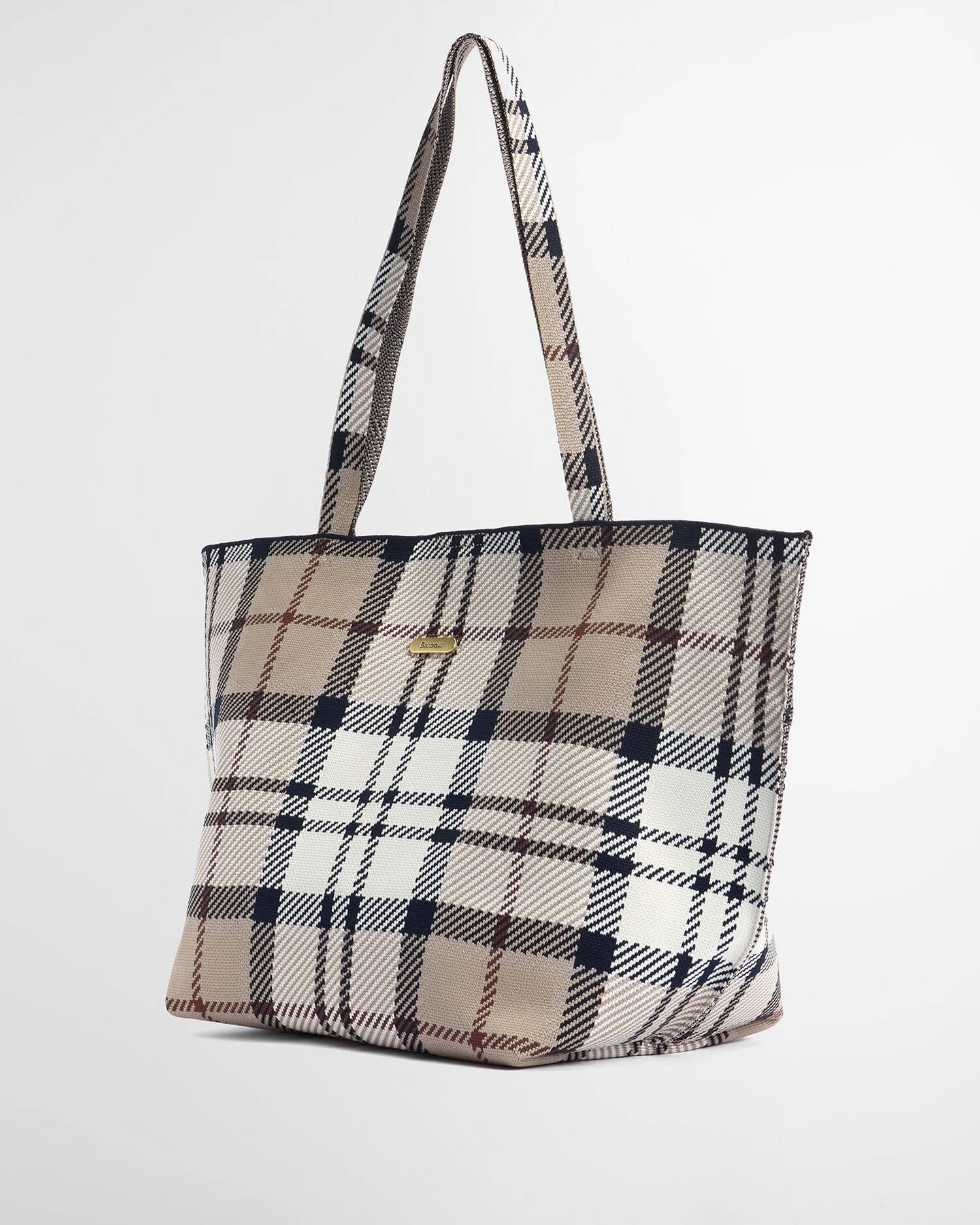 Barbour Layla Large Tote Bag In Rosewood Tartan