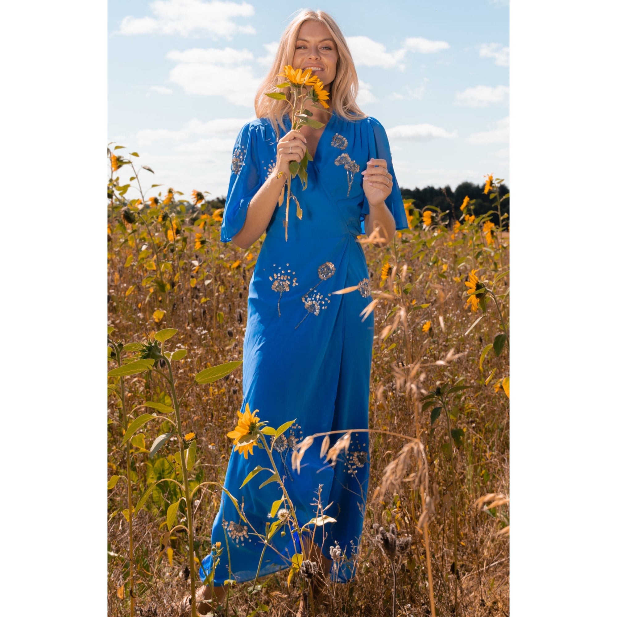 Hope &amp; Ivy The Mallory Embellished Wrap Dress 8961