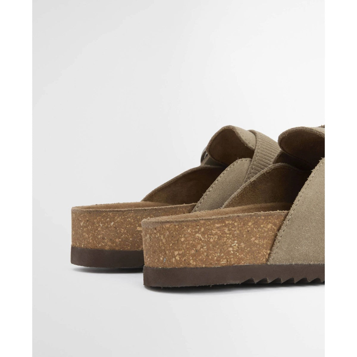 Barbour Kyra Suede Mule In Taupe