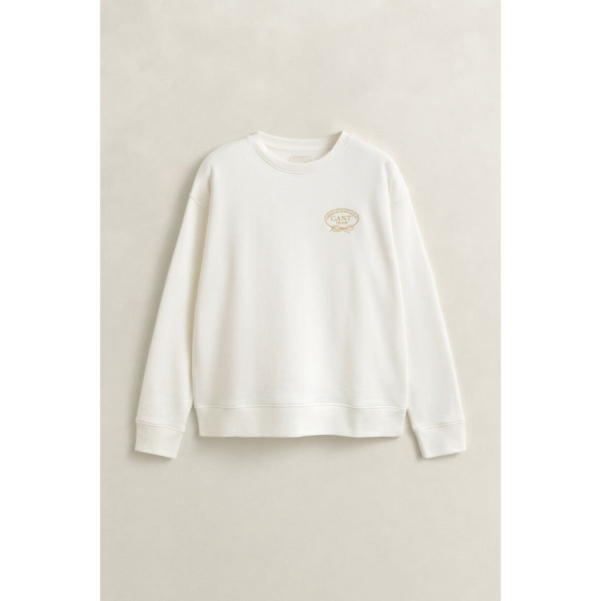 GANT Embroidered Rope Graphic Sweatshirt In Eggshell