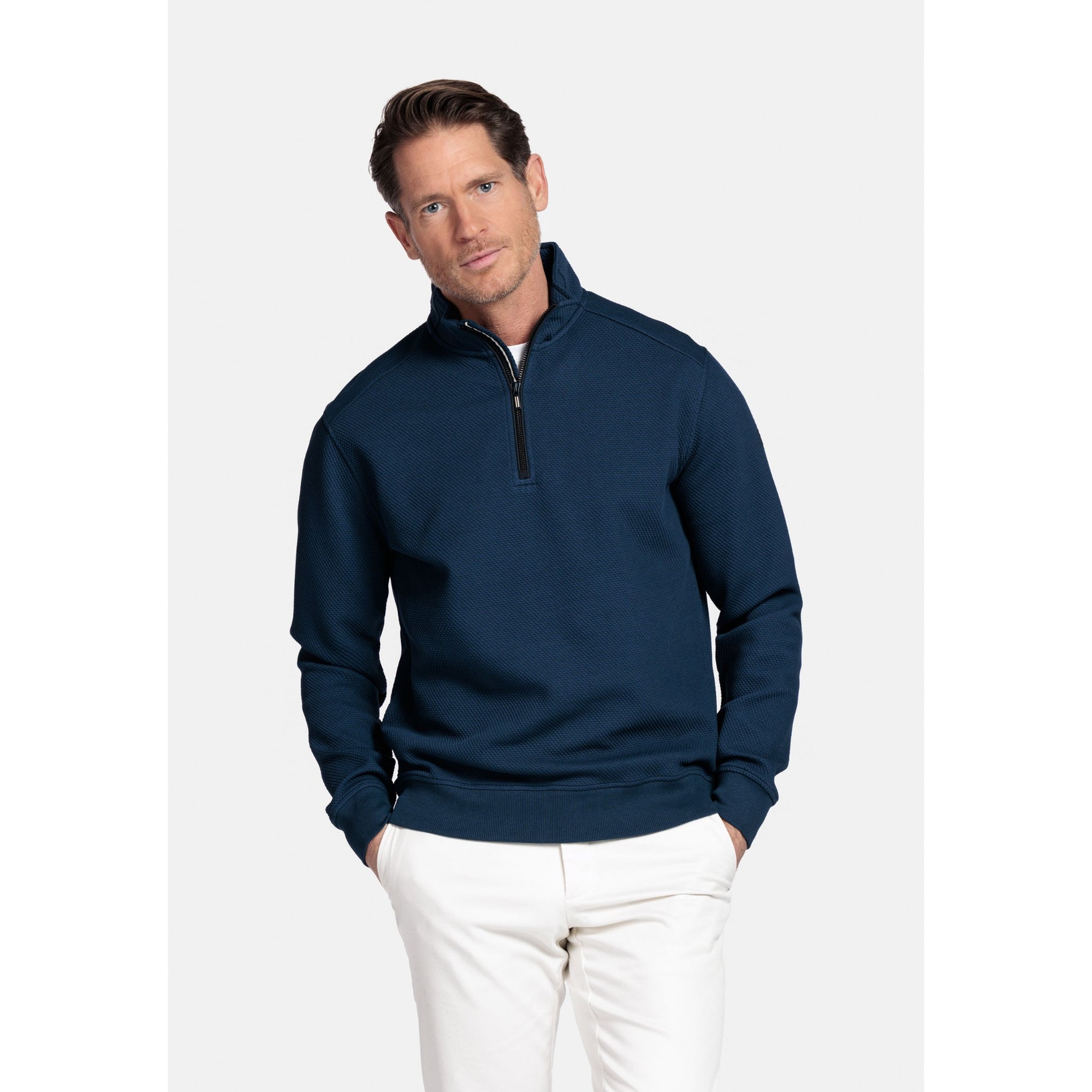 Baileys 1/4 Zip Sweater in Navy 613133