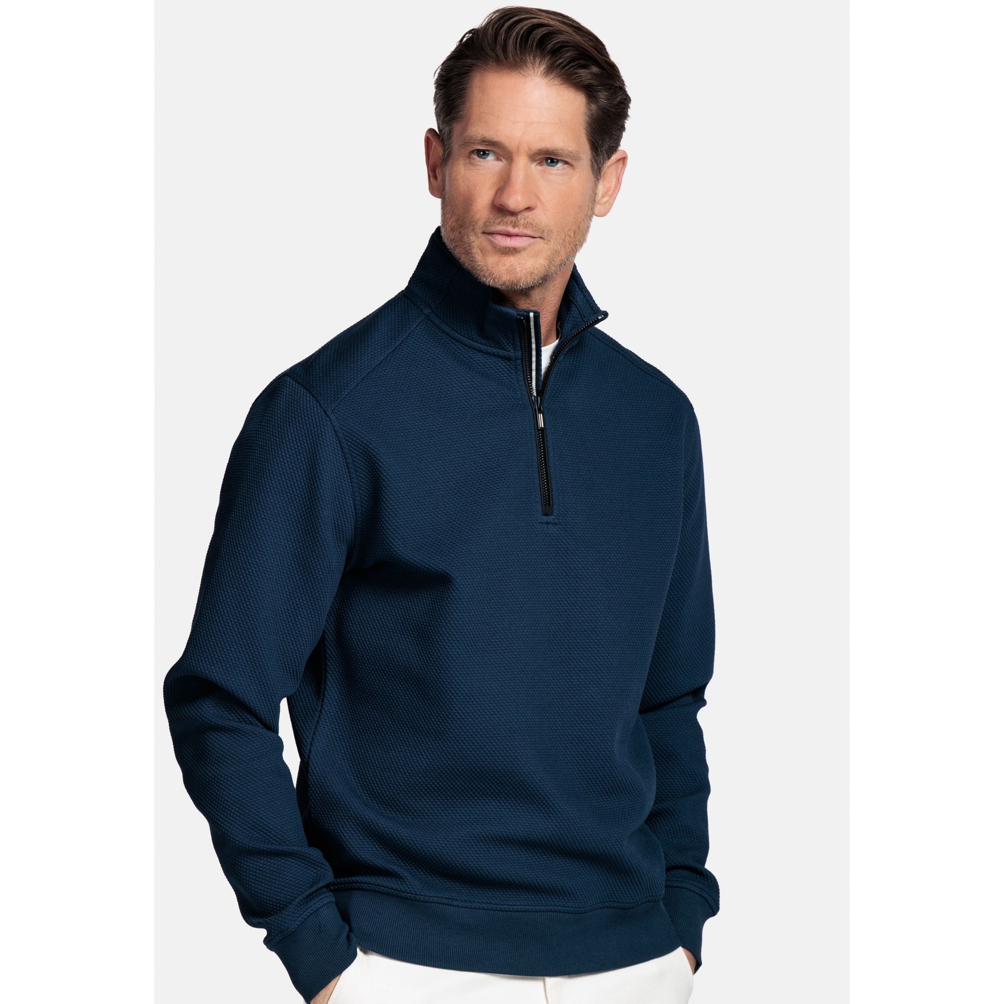 Baileys 1/4 Zip Sweater in Navy 613133