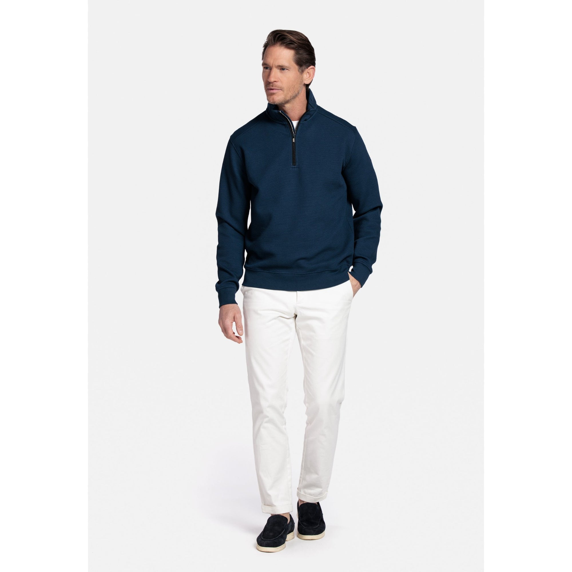 Baileys 1/4 Zip Sweater in Navy 613133