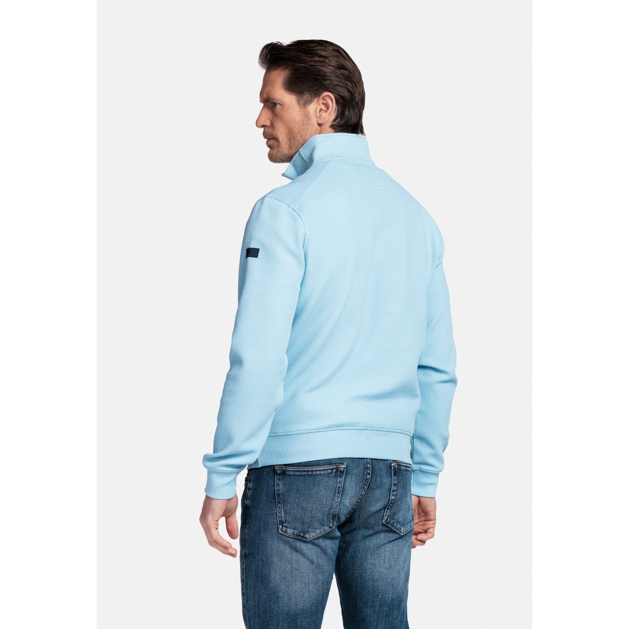 Baileys 1/4 Zip Sweater in Sky Blue 613133