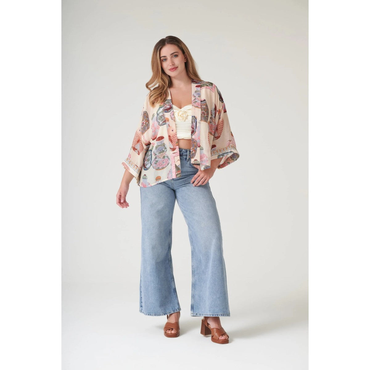 One Hundred Stars Perfume Bottles Kimono