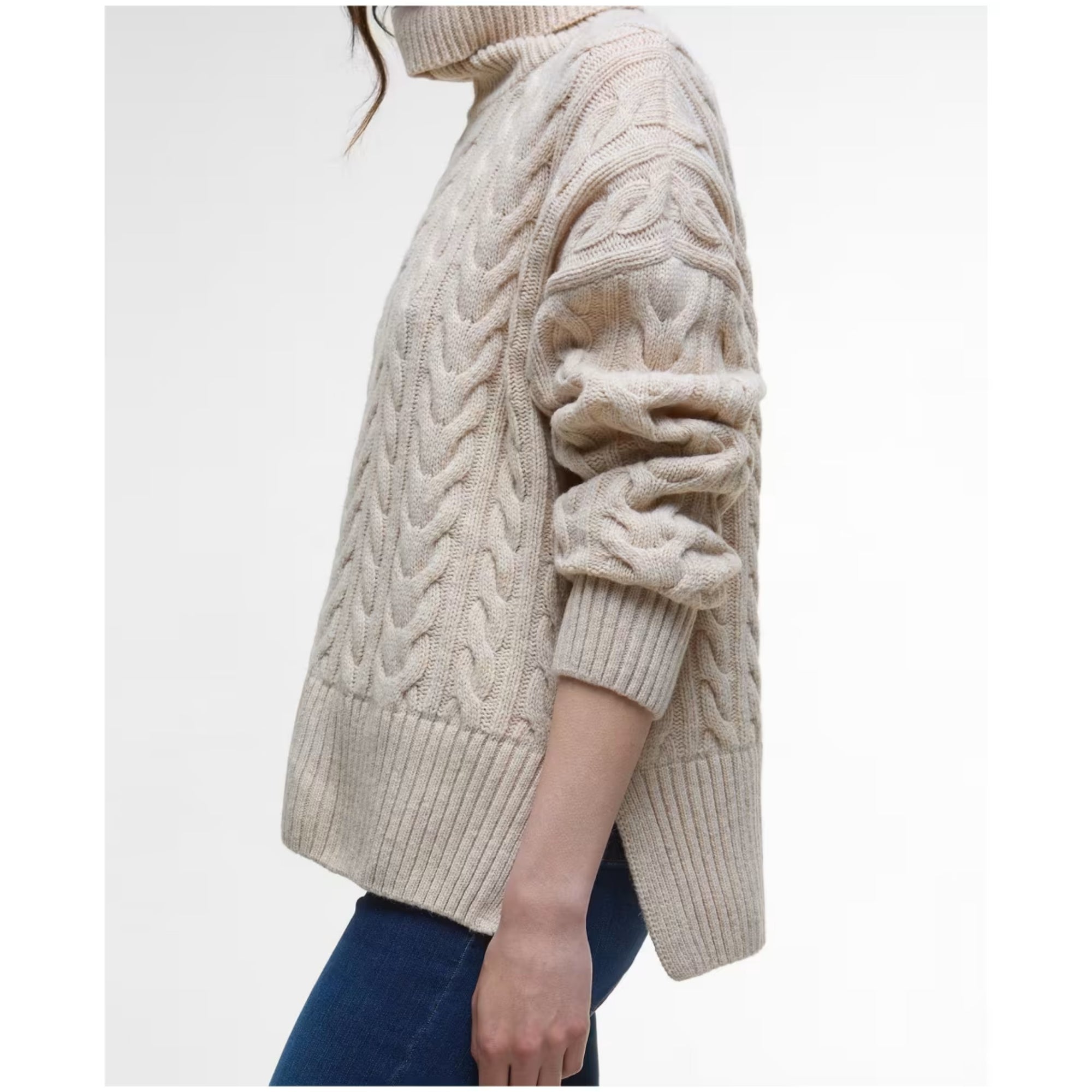 Barbour Embleton Knitted Jumper Birch LKN1692GY15