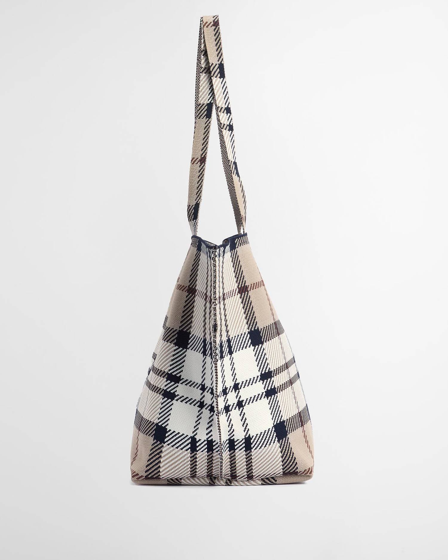 Barbour Layla Large Tote Bag In Rosewood Tartan