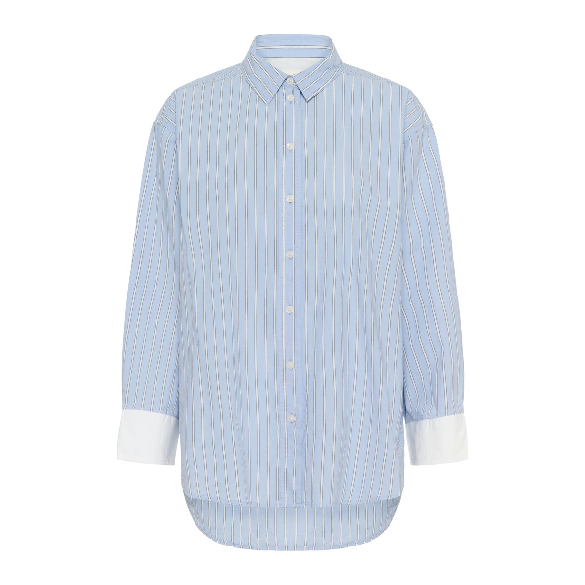 Part Two Savanna Cotton Shirt In Hydrangea Stripe