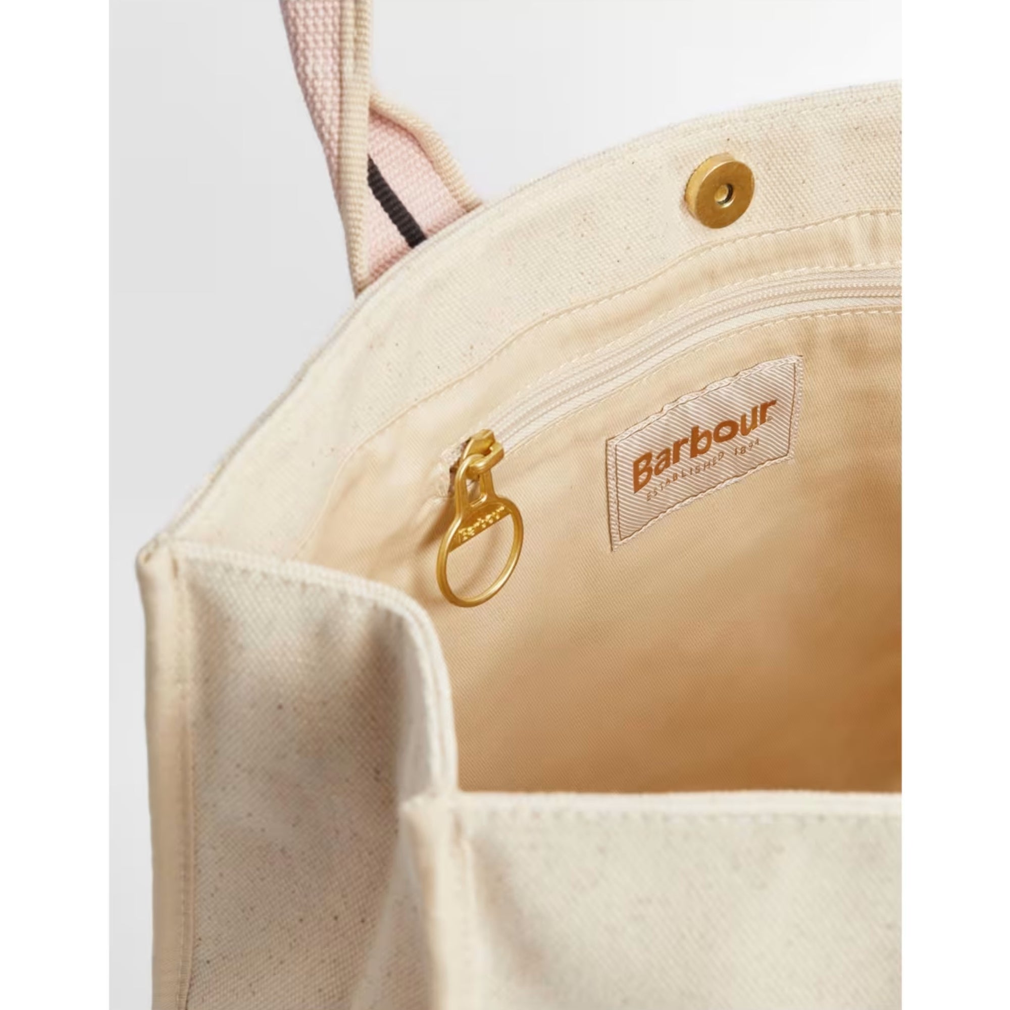 Barbour Madison Square Beach Tote in Ecru LBA0463