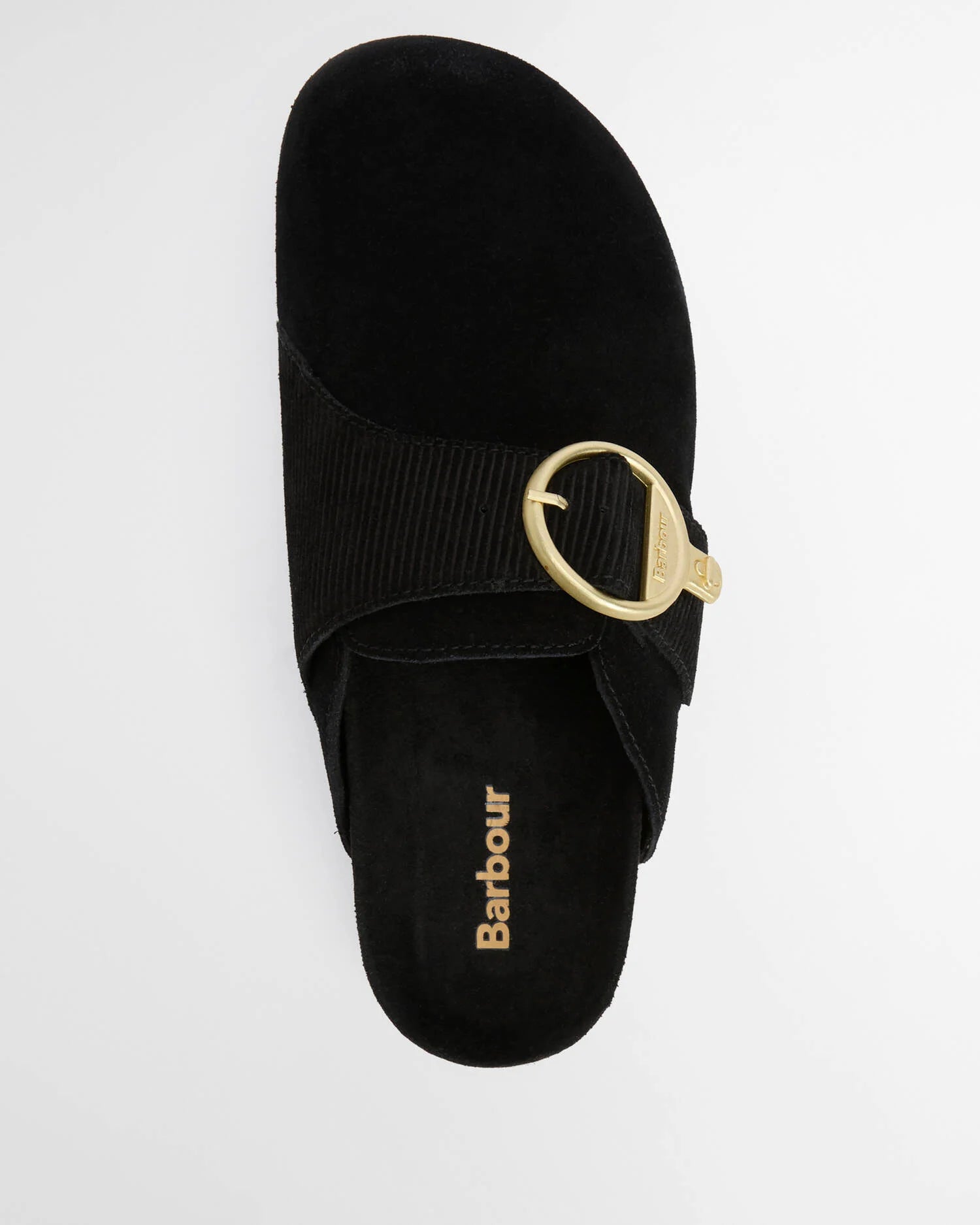 Barbour Kyra Suede Mule In Black