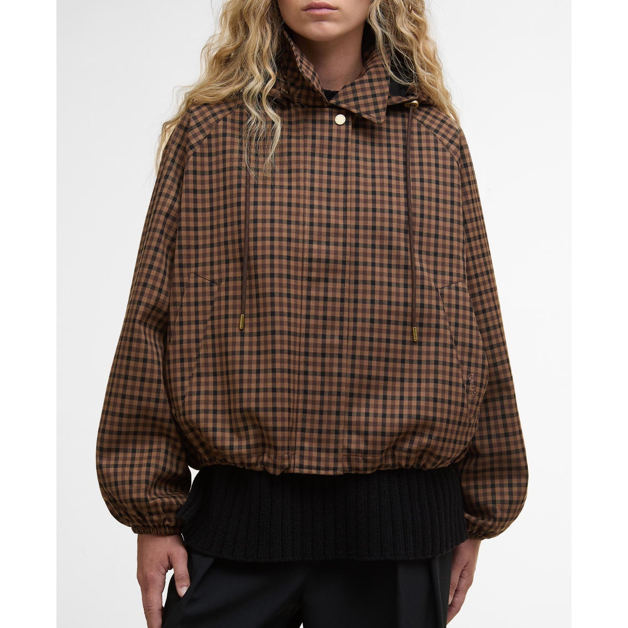 Barbour Audrey Showerproof Vicuna Gingham Check LSP0256