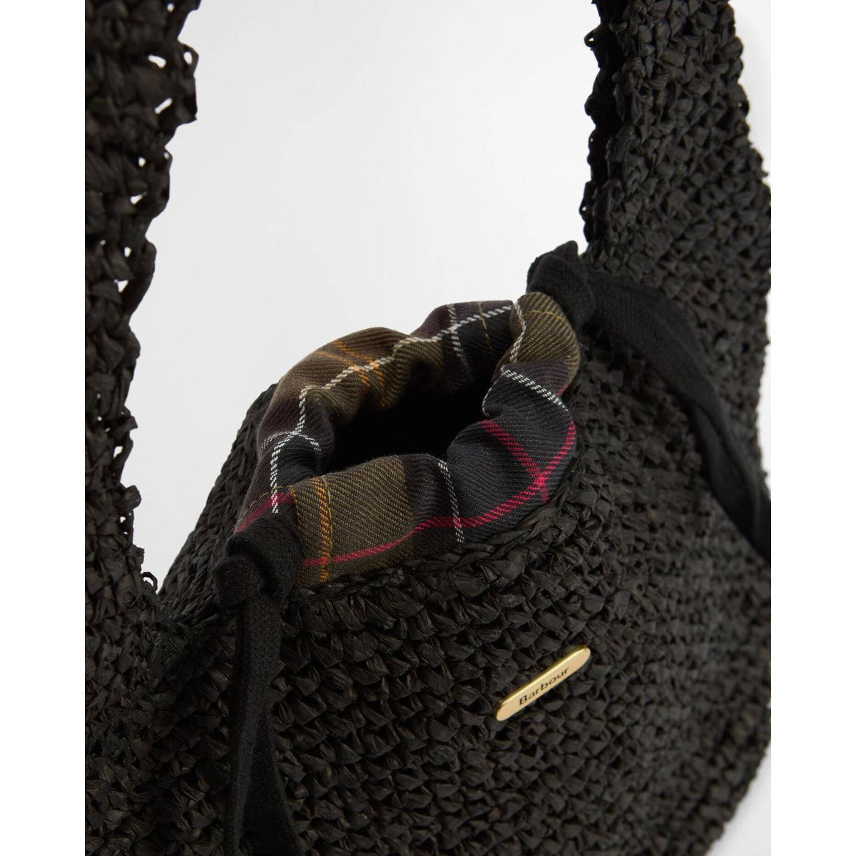Barbour Lily Woven Tote Bag In Black