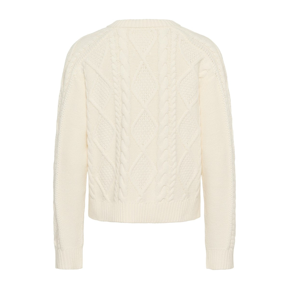 Part Two Zayra Cable Knit Cardigan In Whisper White