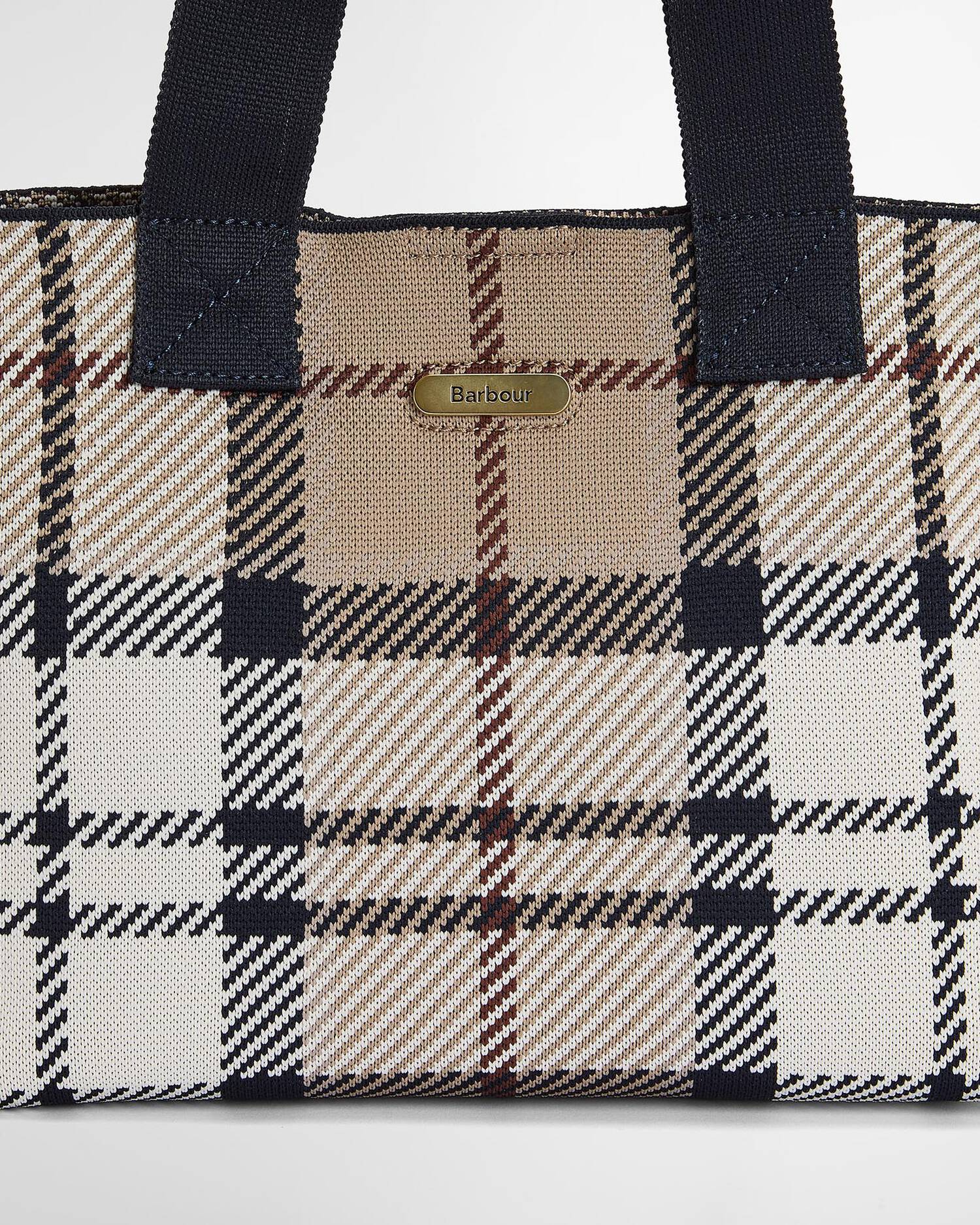 Barbour Layla Mini Tote Bag In Rosewood Tartan
