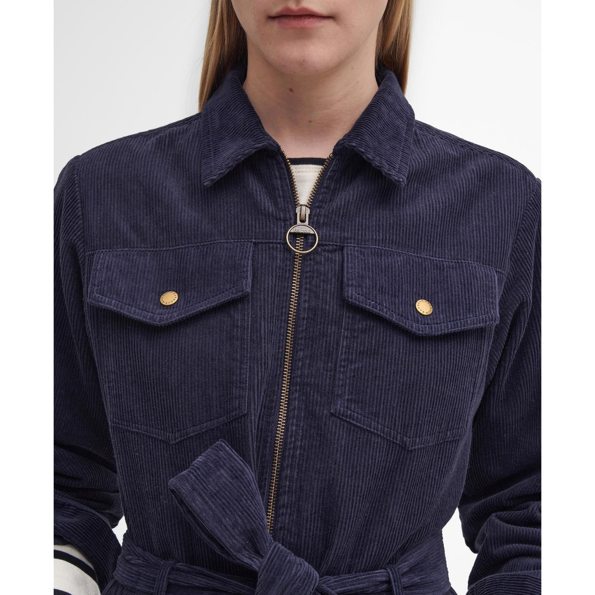 Barbour Amber Corduroy Jumpsuit In Navy LDR0837NY73
