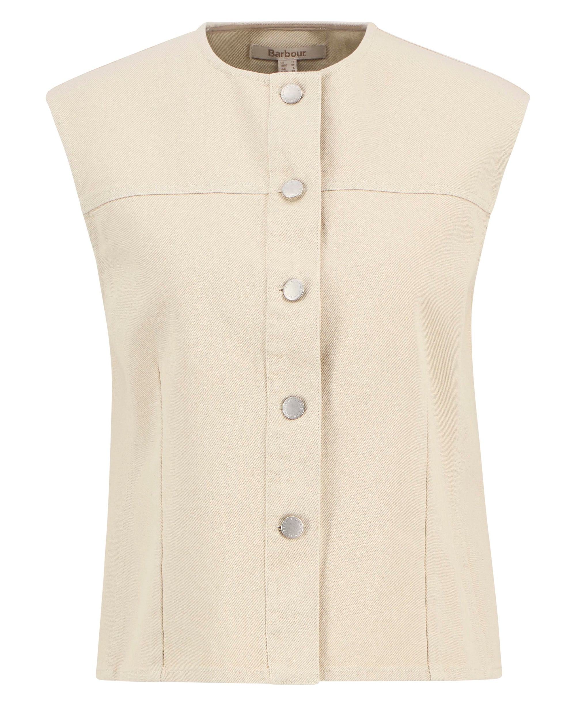 Barbour Daya Denim Waistcoat In Jasmine