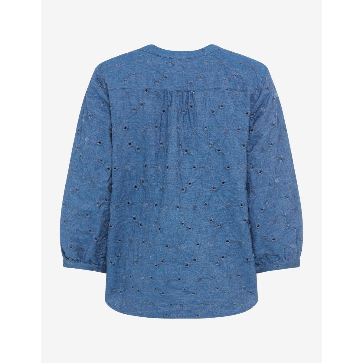 Brax Velia Embroidered Cotton Blouse In Indigo