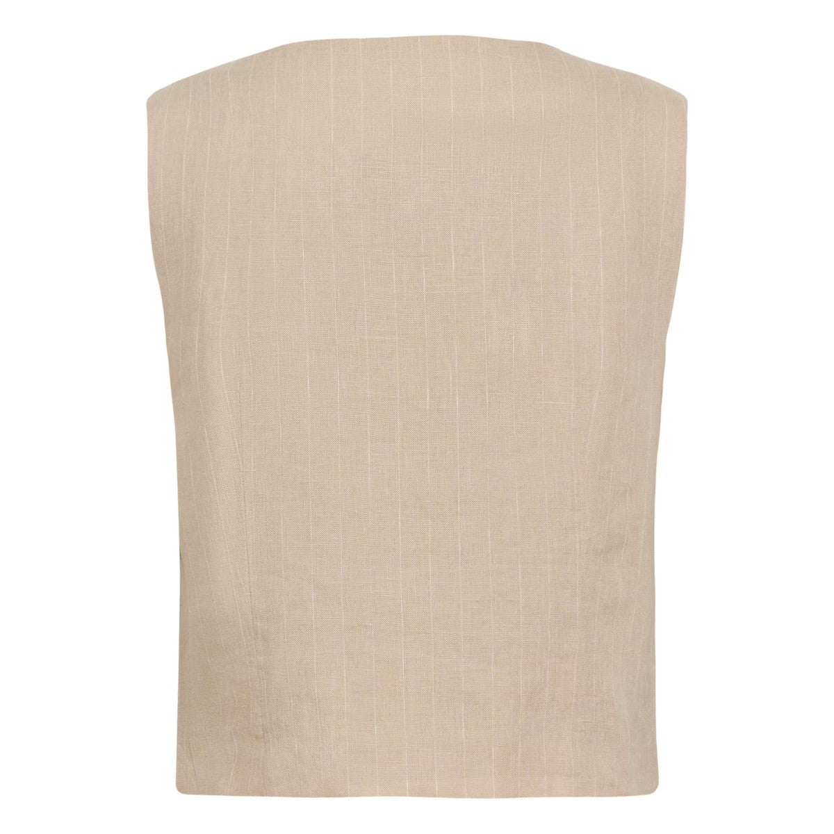 Part Two Azania Waistcoat In Neutral Pinstripe