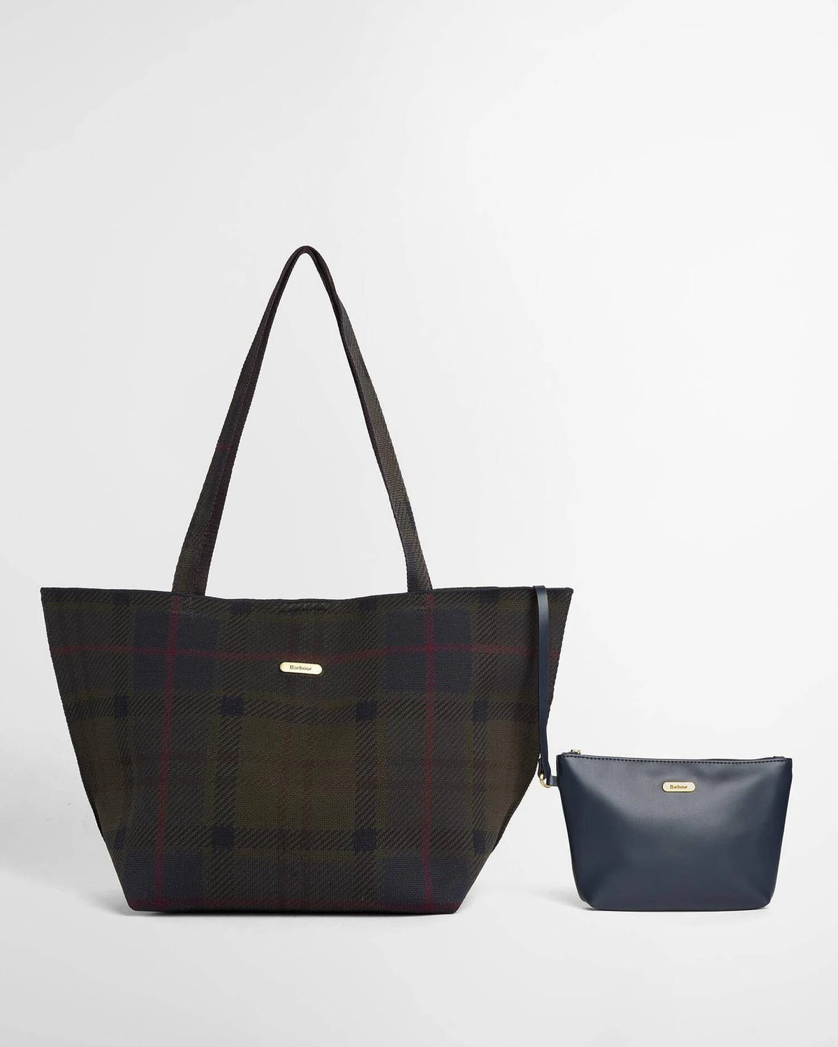 Barbour Layla Tartan Large Tote Bag In Shadow Classic Tartan LBA0517TN431