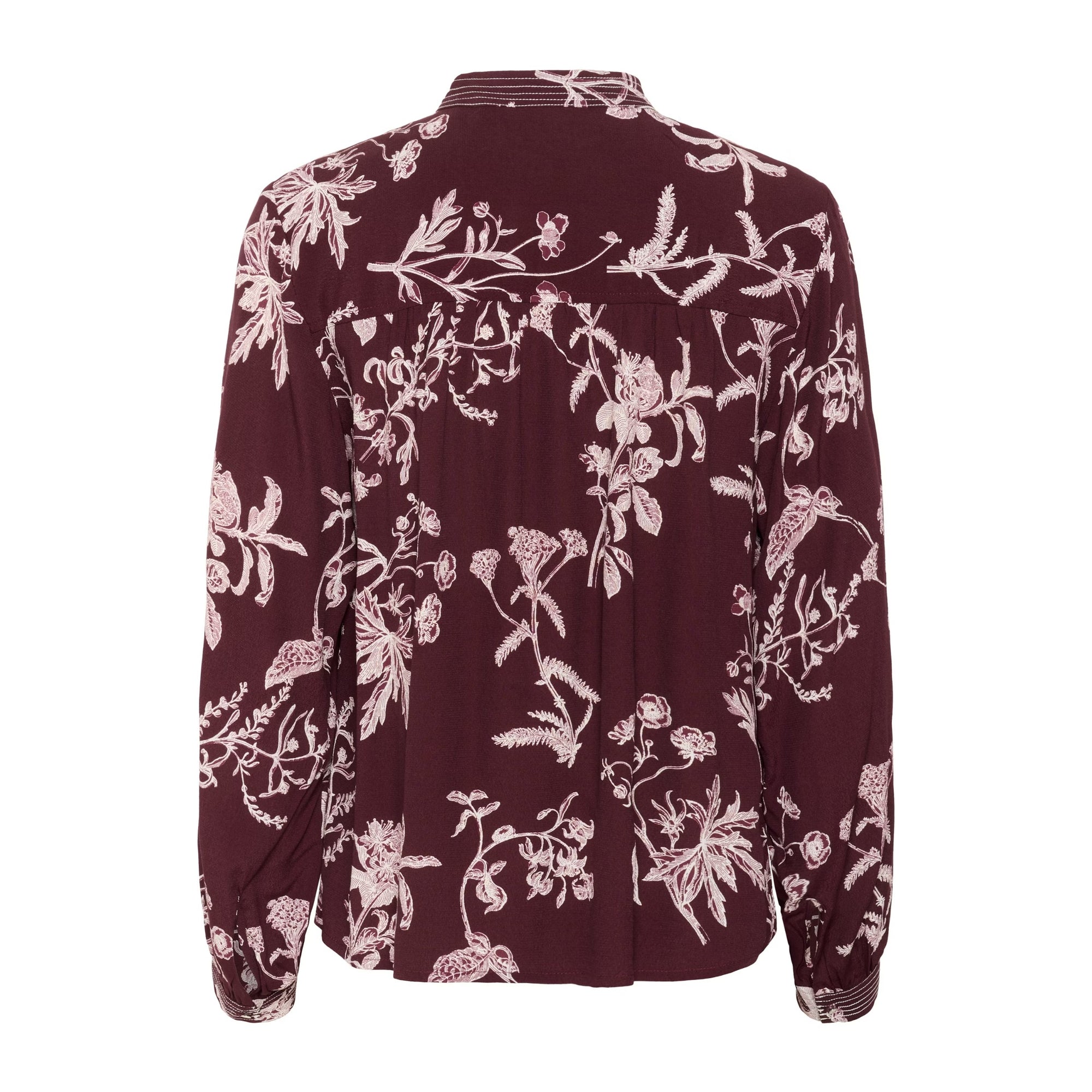 Part Two ShiromaPW Blouse Tawny Port Botanical Print 30310006