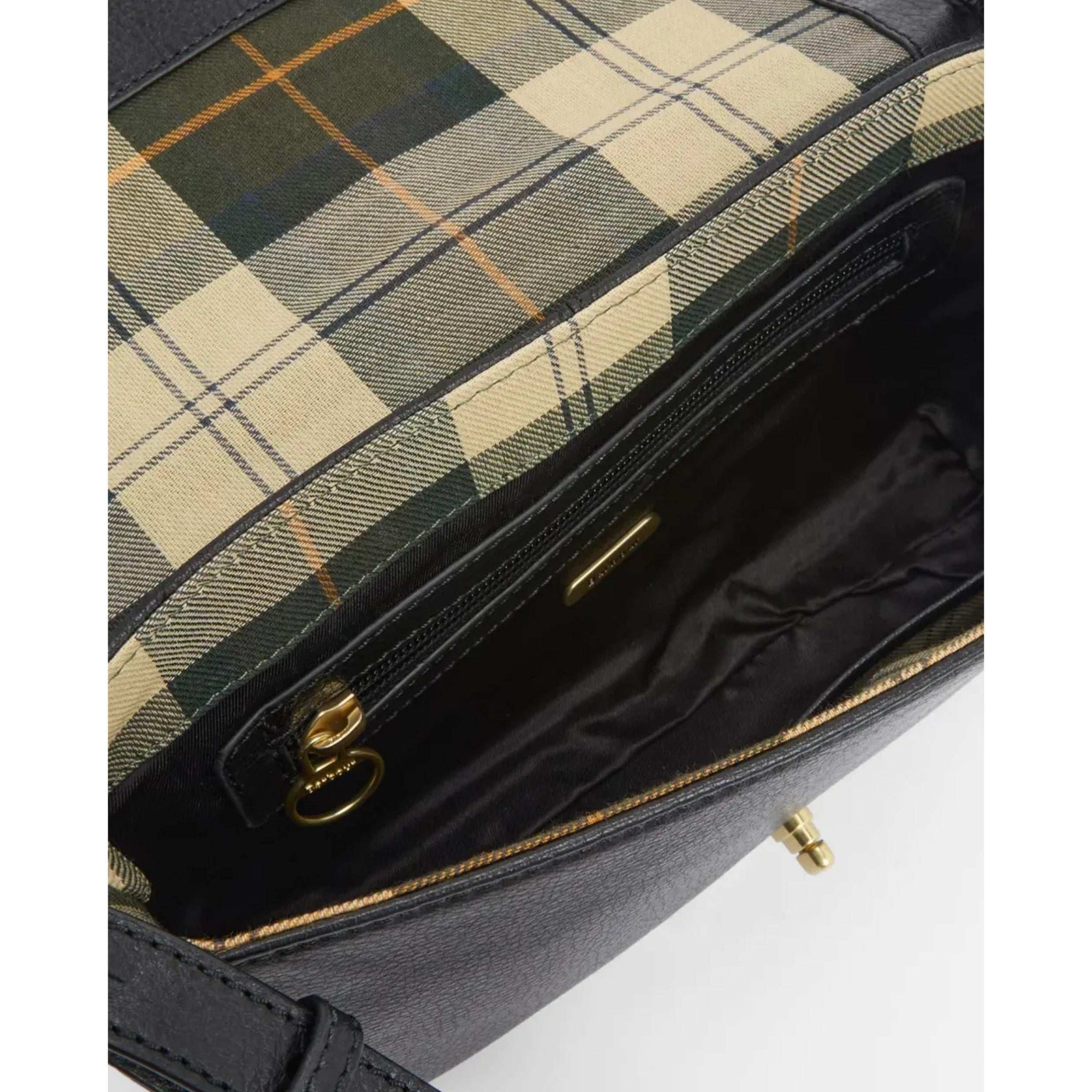 Barbour Rosa Leather Crossbody Bag - Black