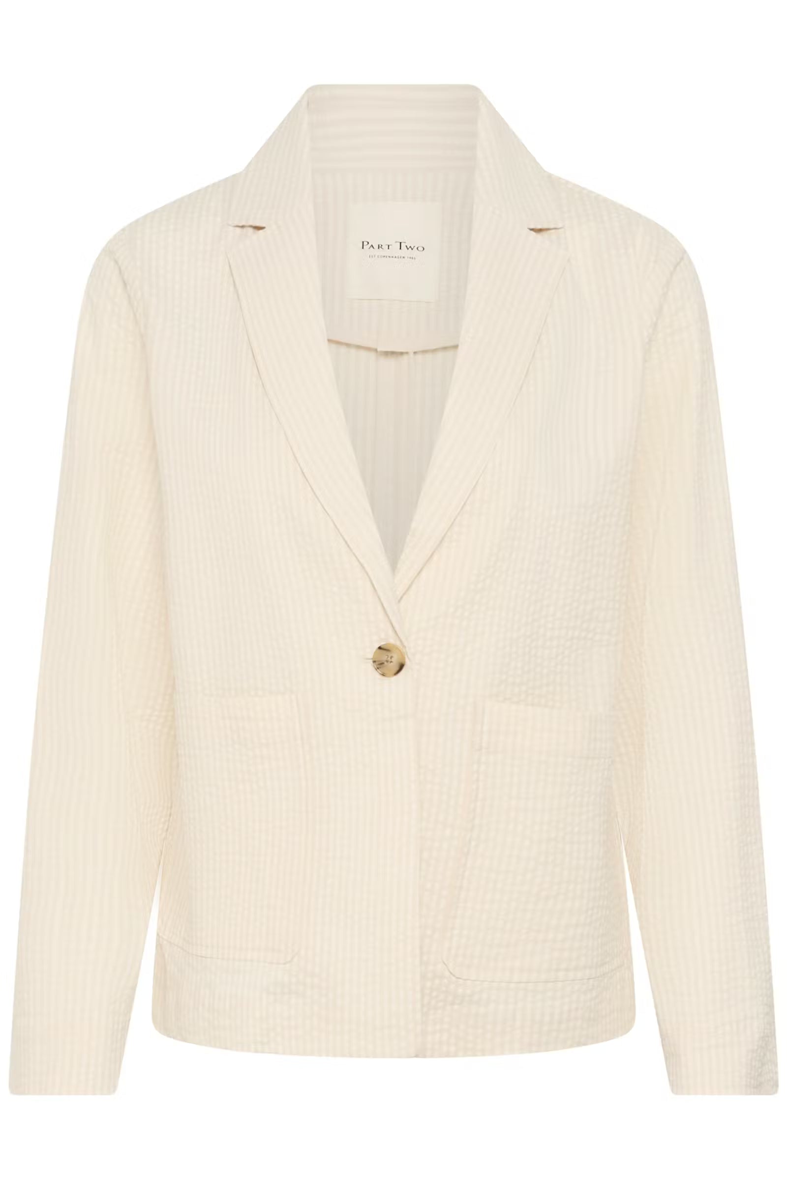 Part Two Briddi Casual Jacket In Whisper White Stripe