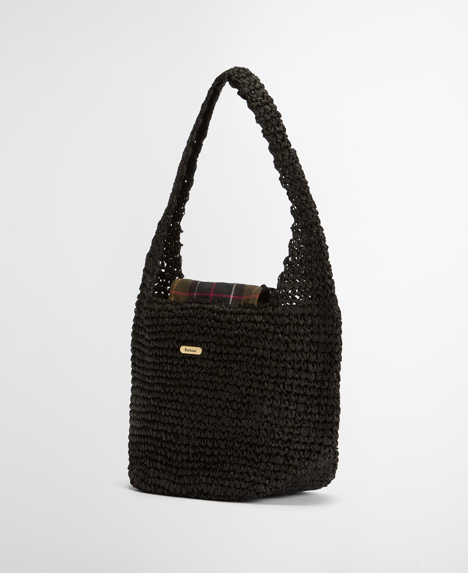 Barbour Lily Woven Tote Bag In Black