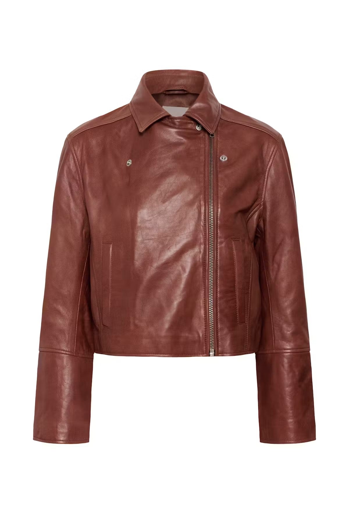 Part Two Cimmie Leather Jacket In Brown Out 30310885