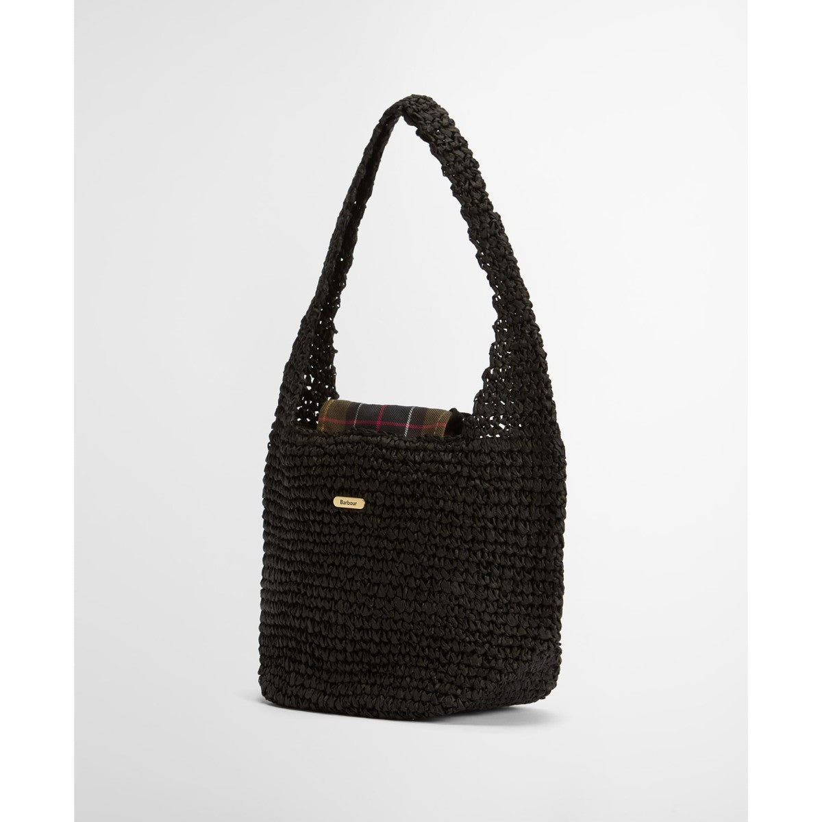 Barbour Lily Woven Tote Bag In Black