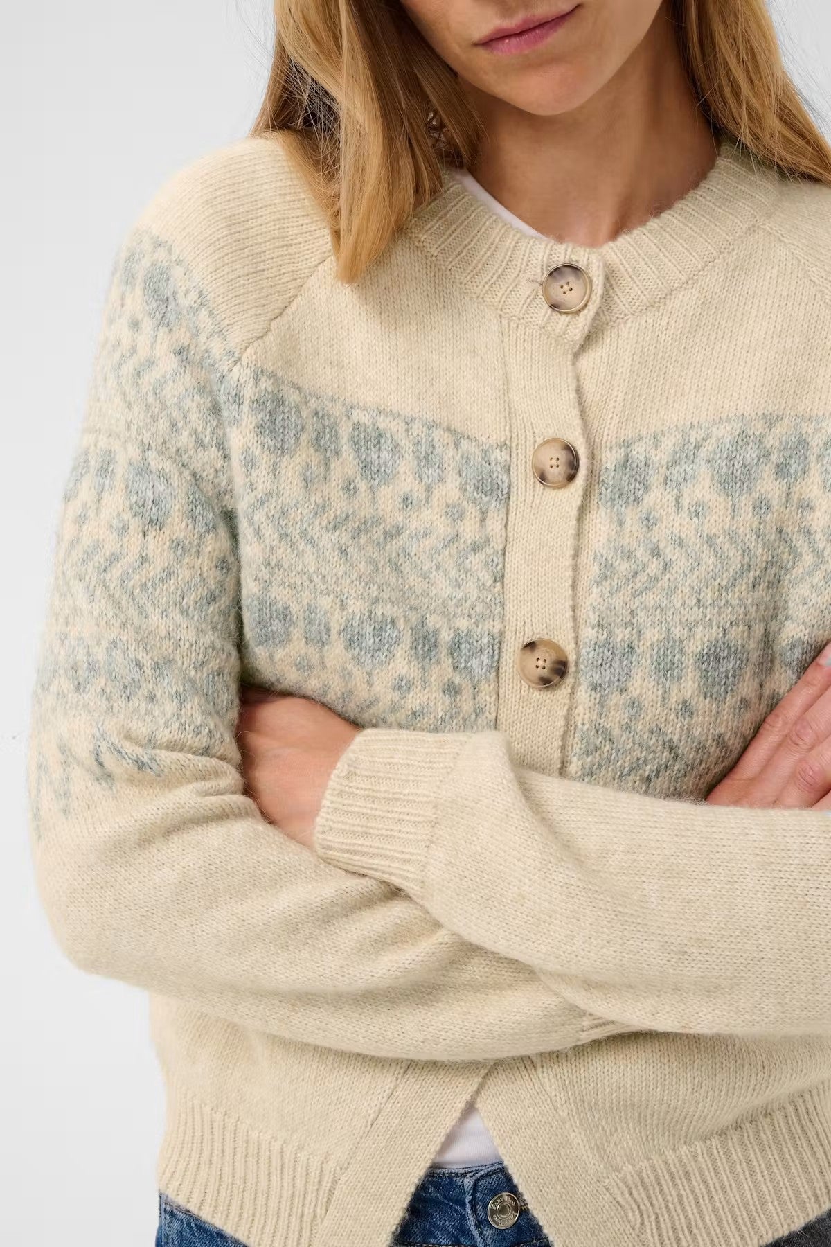 Part Two Charmaine Cardigan In whitecap Grey 30310832