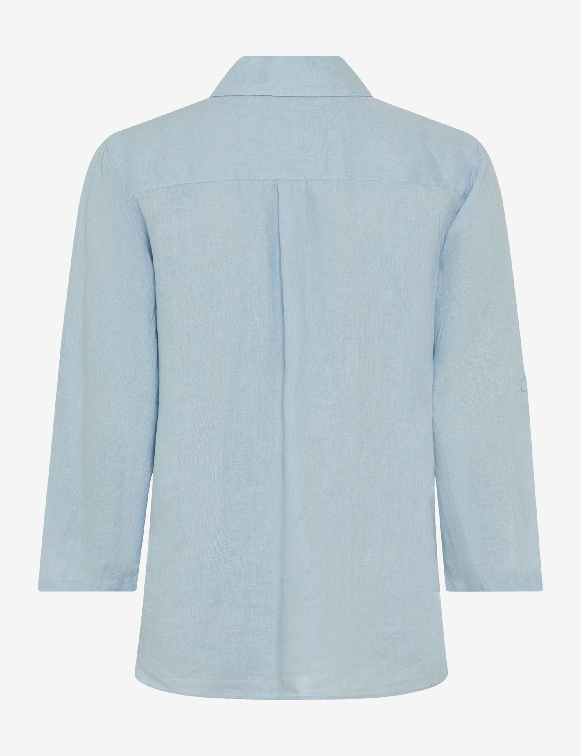 Brax Vicki Linen Blouse In Light Blue 94-0008